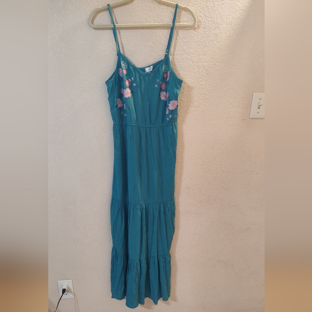 Turquoise Floral Dress